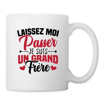 Laissez moi passer je suis un grand frère - Mug blanc - blanc - Droite