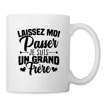 Laissez moi passer je suis un grand frère - Mug blanc - blanc - Droite