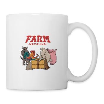 Wrist Turning Hand Wrestling Animal Design - Mug - white - Right