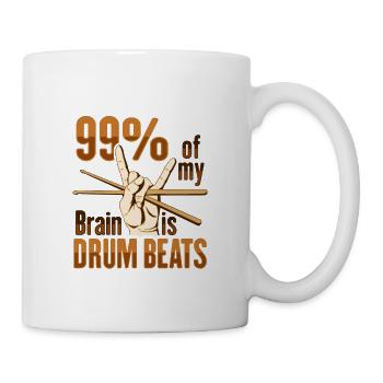 Drum Set Percussion Design - Mug - white - Right