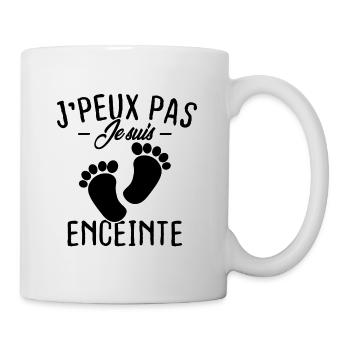 Ich kann nicht, ich bin schwanger - Tasse - Weiß - Rechts