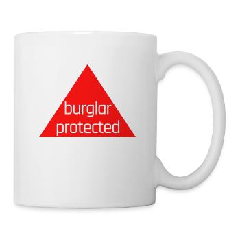 burglar protected - Mug - white - Right