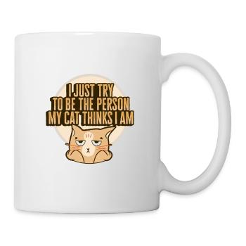 Conception de mème de chat pour une dame de chat - Mug blanc - blanc - Droite