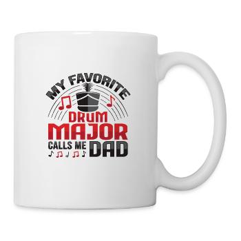 Drum Major m’appelle papa design pour un tambour - Mug blanc - blanc - Droite