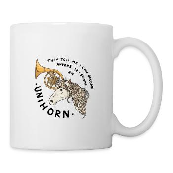 Français Licorne Corne - Mug blanc - blanc - Droite