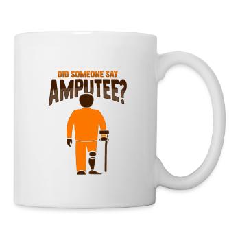 Prothèse de jambe amputée Amputation - Mug blanc - blanc - Droite