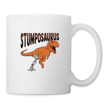 Prothèse de jambe amputée T-rex - Mug blanc - blanc - Droite