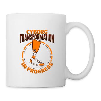 Amputated leg prosthesis Prosthesis Amputation - Mug - white - Right