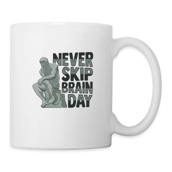 Ne jamais sauter la philosophie de la Journée du cerveau - Mug blanc - blanc - Droite