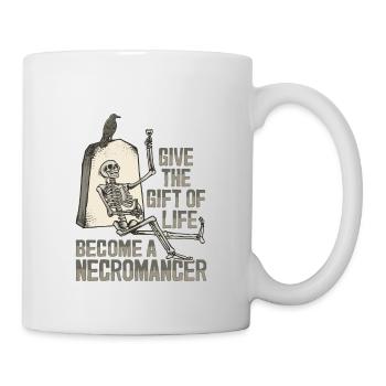 Nécromancien mort-vivant Squelette Sataniste Goth - Mug blanc - blanc - Droite