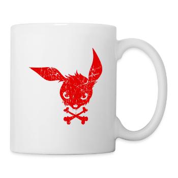 lapin enervé rouge angry rabit - Mug blanc - blanc - Droite
