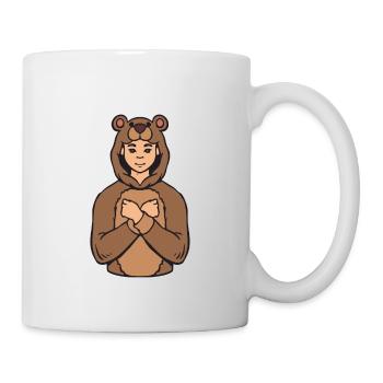 Bär Tier ASL Hand Geste Gebärdensprache Junge - Tasse - Weiß - Rechts
