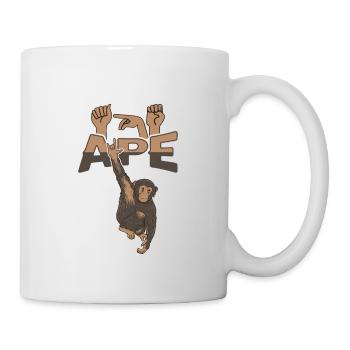 ILY Affe ASL Gebärdensprache - Tasse - Weiß - Rechts