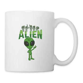 ILY Alien ASL Gebärdensprache - Tasse - Weiß - Rechts