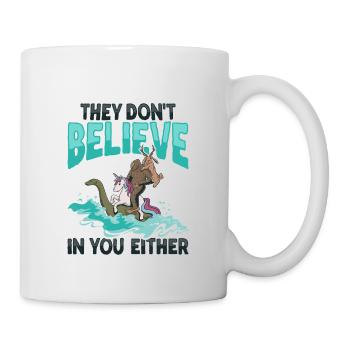 Cryptozoology Cryptid Bigfoot Unicorn Loch Ness - Mug - white - Right