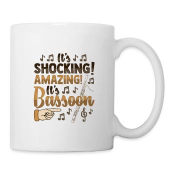 Bassoon musical instrument for a bassoonist - Mug - white - Right