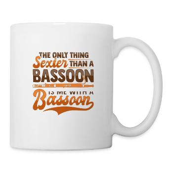 Instrument de musique basson pour bassoniste - Mug blanc - blanc - Droite