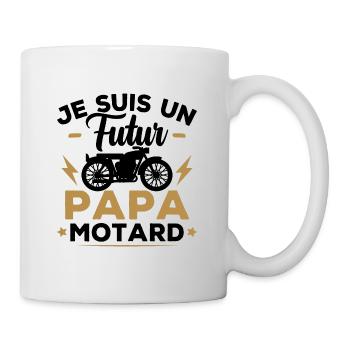 Je suis un futur papa motard - Mug blanc - blanc - Droite