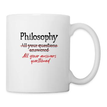 Philosophisches Fragen Design für Philosophen - Tasse - Weiß - Rechts