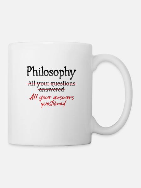 Questions philosophiques Design pour philosophes - Mug blanc - blanc