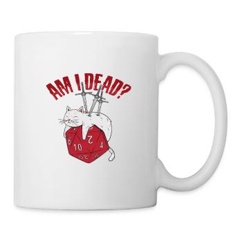 Dead D20 Cat Design for an RPG GAMER - Mug - white - Right