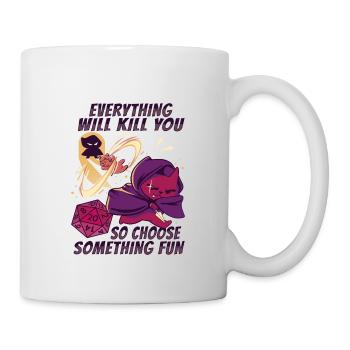 D20 Cat design for an RPG GAMER - Mug - white - Right