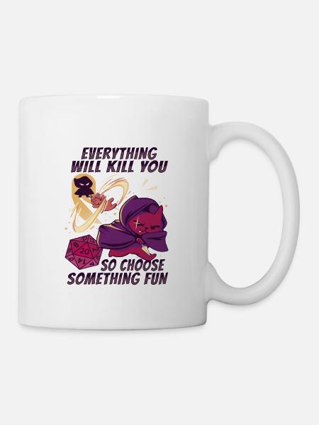 D20 Cat design for an RPG GAMER - Mug - white