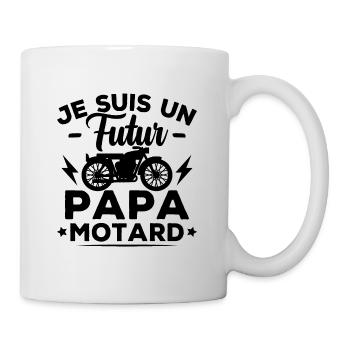 Je suis un futur papa motard - Mug blanc - blanc - Droite