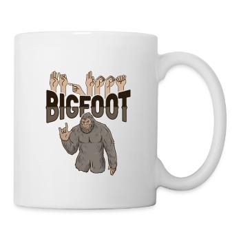 ILY Bigfoot ASL Handgeste Taub Gebärdensprache - Tasse - Weiß - Rechts