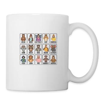 Tiere ASL Handgeste Tiere Taub Gebärdensprache - Tasse - Weiß - Rechts