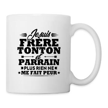 Frère tonton et Parrain - Mug blanc - blanc - Droite
