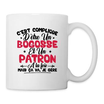 Compliqué d'être un bogosse et un patron - Mug blanc - blanc - Droite