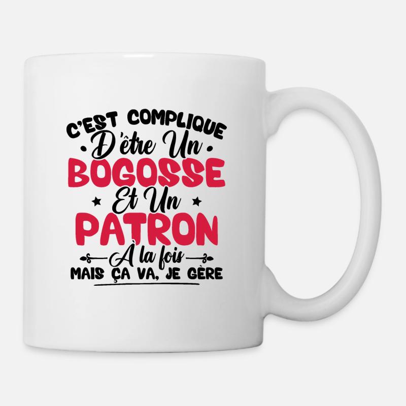 Compliqué d'être un bogosse et un patron - Mug blanc - blanc