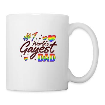 Gay Papa Pride LGBTQ Father Design for a Pride - Mug - white - Right