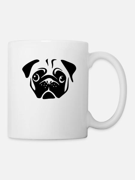 Mops - Tasse - Weiß
