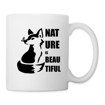 Fuchs Natur Wald Wildtiere Umwelt Klima Erde Wild - Tasse - Weiß - Rechts