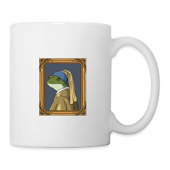 Kunstgeschichte Frosch Bildende Kunst Vermeer - Tasse - Weiß - Rechts