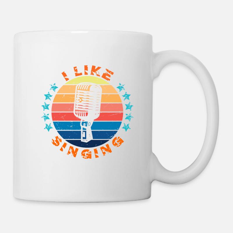 I like singing, Ich singe gerne! - Tasse - Weiß