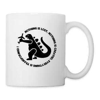 Godzalli le monstre a cassé l'avion - Mug blanc - blanc - Droite