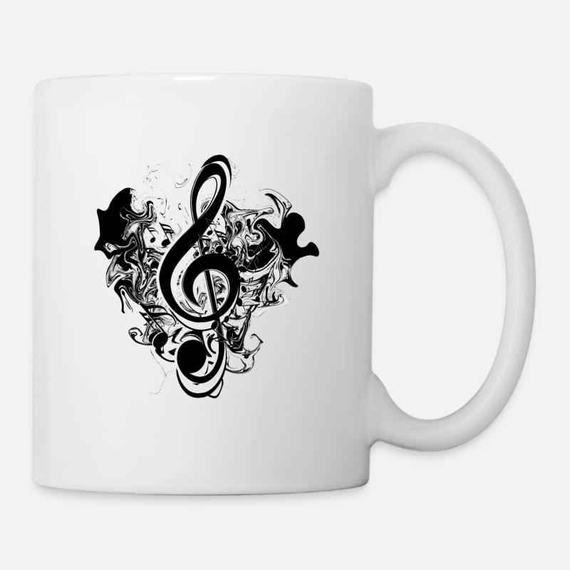Notenschlüssel - Tasse - Weiß