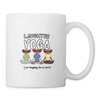 Laughter Meditation Design for a Laughter Yoga Training - Mug - white - Right