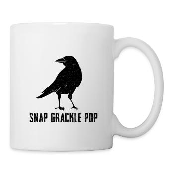 Amsel Snap Grackle Pop Design für Vogelbeobachter - Tasse - Weiß - Rechts