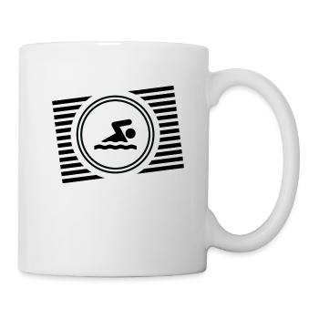 Schwimmen Wassersport Schwimmer Geschenk - Tasse - Weiß - Rechts