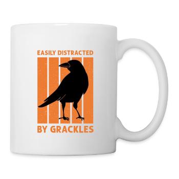 Blackbird Grackle Bird Design pour les ornithologues amateurs - Mug blanc - blanc - Droite