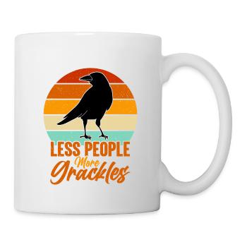 Blackbird Grackle Bird Design pour les ornithologues amateurs - Mug blanc - blanc - Droite