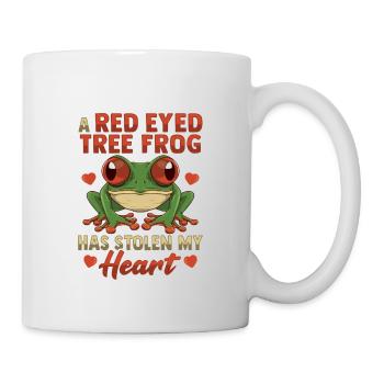 Conception d’amour de grenouille aux yeux rouges pour un fan de grenouille - Mug blanc - blanc - Droite