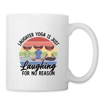 Conception de méditation du rire pour une formation de yoga du rire - Mug blanc - blanc - Droite