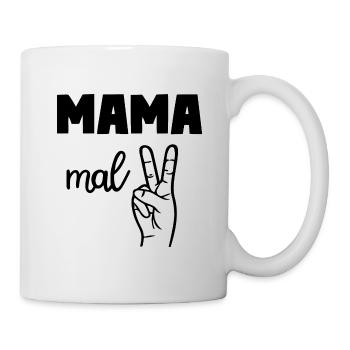 Mama Mal Zwei - Tasse - Weiß - Rechts