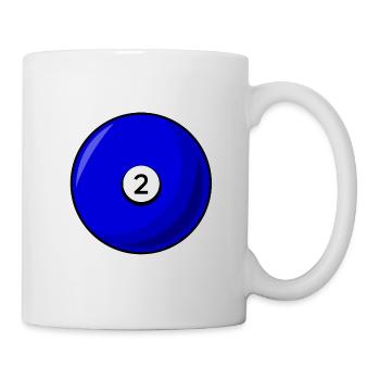 Billiard ball 2 blue Billiards two - Mug - white - Right