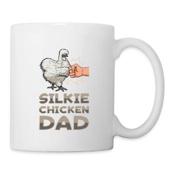 Silkie Chicken Dad Poulet chinois en soie - Mug blanc - blanc - Droite